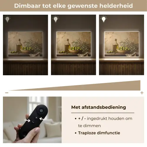 Olijven - Stilleven - Vintage Light Box met batterij (Wandlamp) middel -USP_dimbaarNL