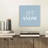 Sneeuw - Winter - Blauw - Let it snow aluminium wit klein -sfeer1