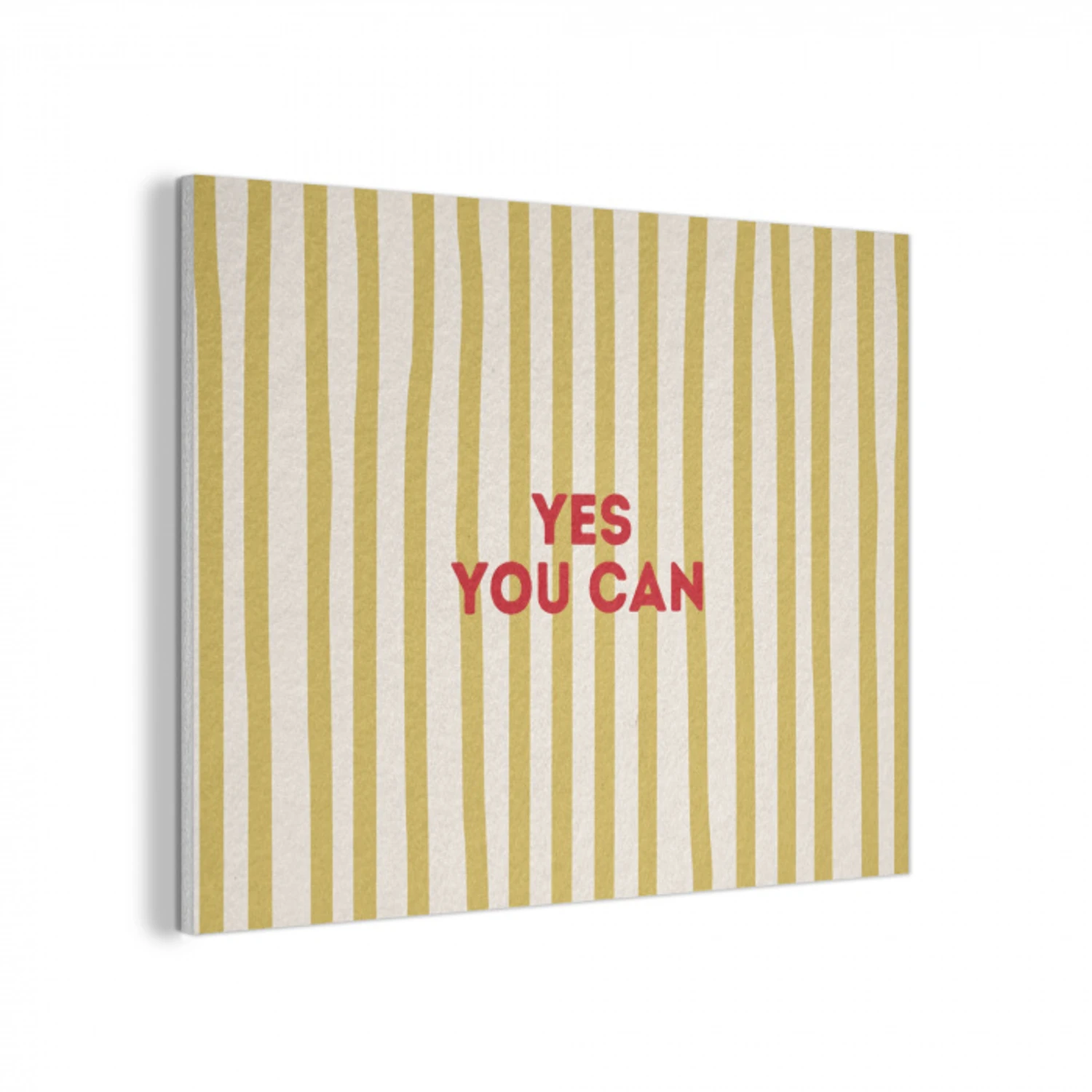 Strepen - Abstract - Yes you can - Rood PET vilt klein -3d