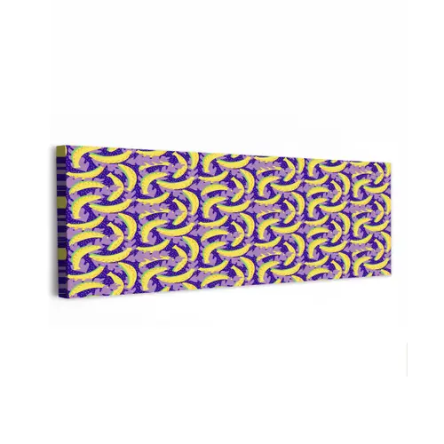 Bananen - Bladeren - Paars canvas 2cm klein 828 -z3d