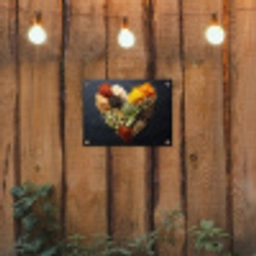 Specerijen - Mix - Hartvorm - Zwart tuinposter los doek klein -sfeer1