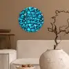 Glanzende - Blauwe - Stenen Wandcirkel plexiglas klein 852 -sfeer1