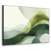 Golven - Abstract - Lichtgroen - Sierlijk Textielframe zwart klein -3d
