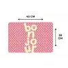 Bonjour - Stippen - Roze- Geel Placemat vinyl groot -specs
