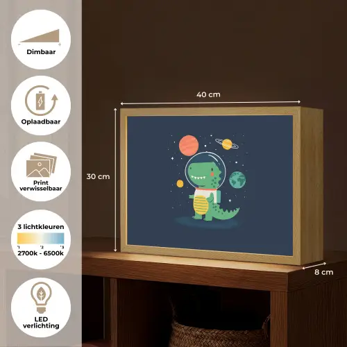 Dino - Ruimtepak - Planeten Light Box met batterij (Wandlamp kind) middel -USP_websiteoverzichtNL