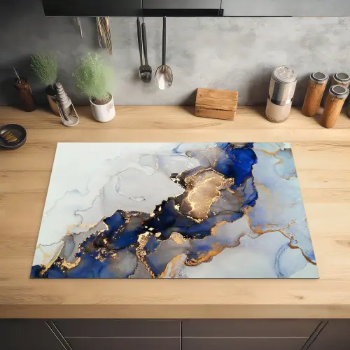 Blauwe Dromen en Gouden Aders Inductie beschermer vinyl 3mm klein -sfeer5