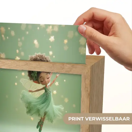Fee - Groen - Sprookje - Sterren Light Box met kabel (Kinderlampje) klein -USP_websiteprintNL