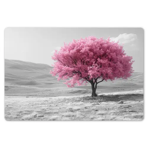 Boom - Natuur - Roze - Zwart wit Placemat vinyl groot -zzsfeer1_Kitchenyeah-website