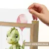 Draak - Baby dier - Roze ballon Light Box met kabel (Kinderlampje) klein -USP_websiteprintNL