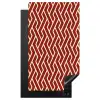 Rood - Beige - Patroon - Lijnen Inductie beschermer vinyl 3mm middel 564 -3d