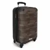 Donkere houtstructuur NBS - Handbagage koffer - Volwassenen Unisex middel -productfoto_3d