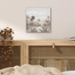 Kraanvogels - Palmbomen - Tropisch aluminium wit klein -sfeer3