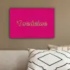 Toedeloe - Groen - Roze canvas 2cm klein -sfeer3