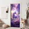 Eenhoorn - Paars - Sprookje - Fantasy dier deurposter klein -sfeer6
