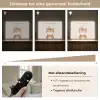 Leeuw - Uil - Beige - Dieren - Quote Light Box met batterij (Wandlamp kind) middel -USP_dimbaarNL