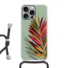 Tak - Bladeren - Kleurrijk - Schaduw Hoesje iPhone 16 Pro Max met koord klein -3d