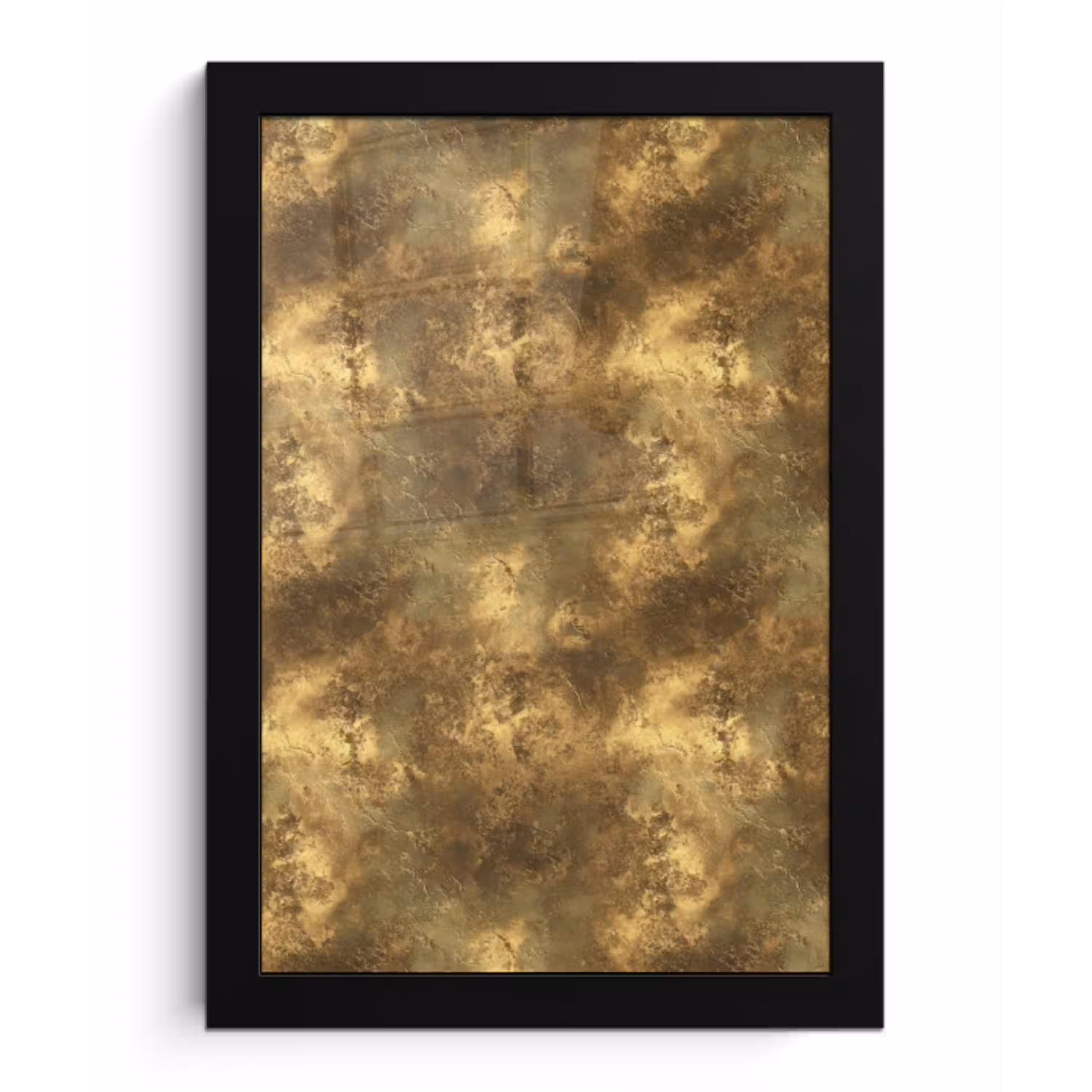 Antiek - Metaallook - Goud fotolijst zwart zonder passe partout klein 224 -3d