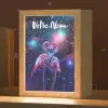 Flamingo's - Dieren - Ruimte - Galaxy Light Box met kabel (Kinderlampje) klein -zzz_3d_website