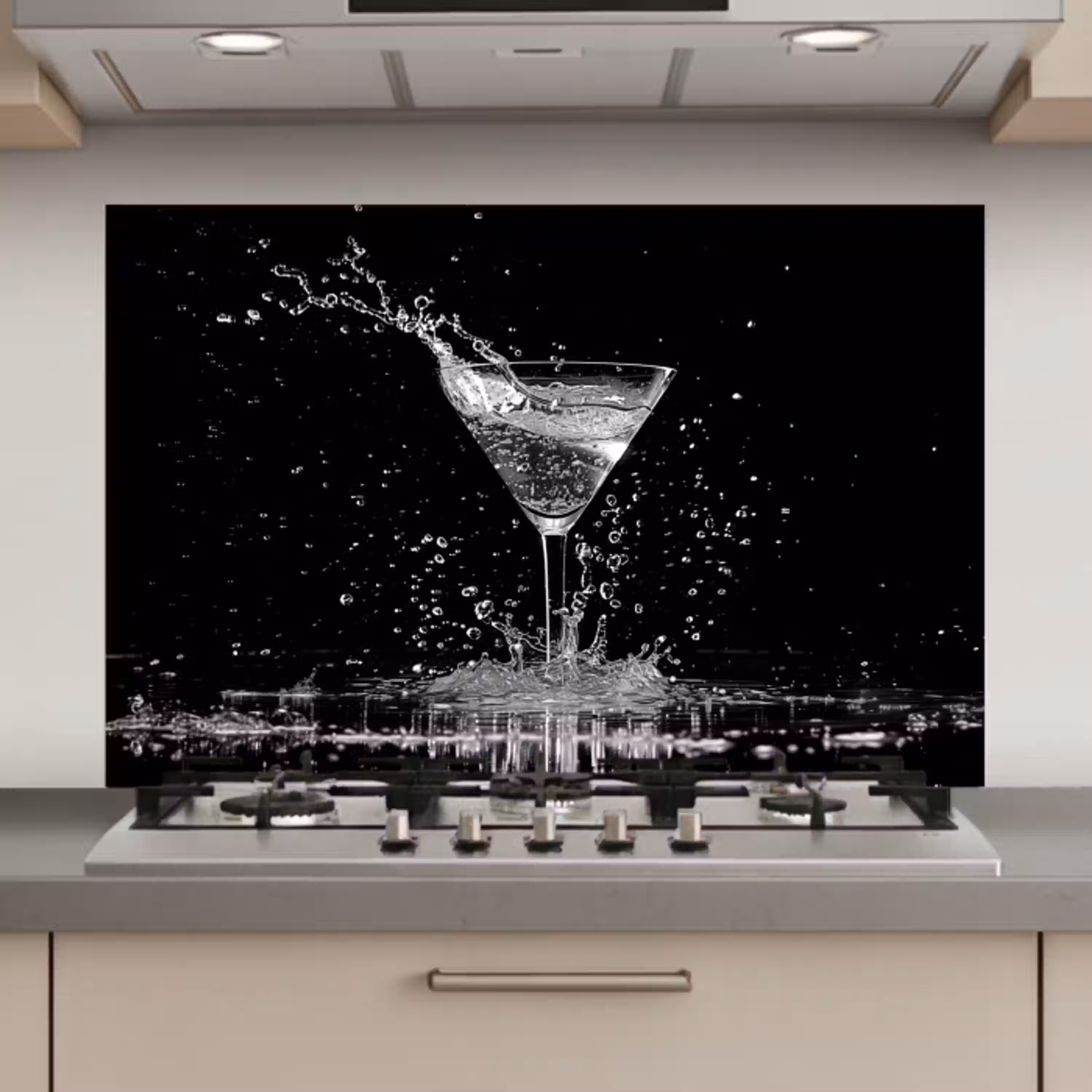 Martini - Spetters - Zwart - Glas keuken achterwand spatscherm klein -3d_website