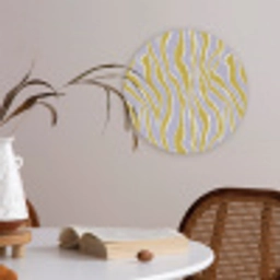 Zebra - Modern - Meerkleurig Akoestische PET Vilt - Rond klein 838 -sfeer3