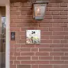 Marmer met foto's - Klassiek Naambord Vierkant klein -sfeer7-XS