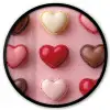 Macarons - Hartjes - Kleurrijk - Roze Fotolijst rond zonder passe partout klein -3d