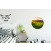 Gras - Heuvels - Zon - Natuur Wandcirkel aluminium klein -kinderkamer