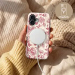 Pioenrozen - Modern -  Rood Toughcase MagSafe Apple iPhone 17 klein 1017 -USP_MagsafeV