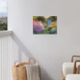 Tuinhuisje - Blauw - Bloemen tuinposter los doek klein -sfeer8