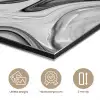 Marmer - Patronen - Grijs - Marmerlook - Zwart aluminium wit klein -closeup_NL