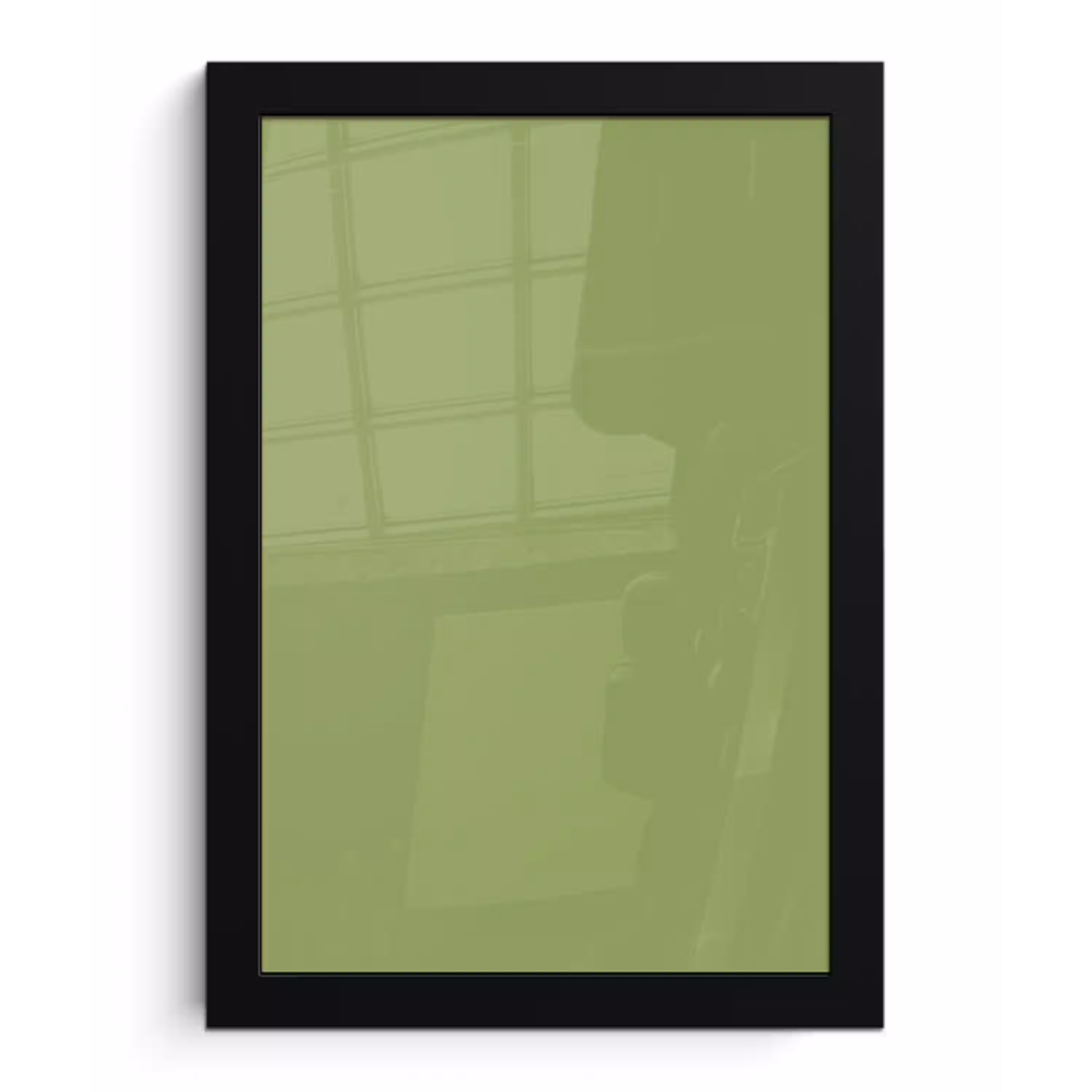 Sage - Green - Groen fotolijst zwart zonder passe partout klein 224 -3d