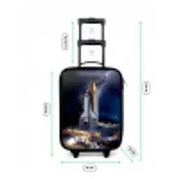 Spaceshuttle die kan opstijgen Kinderkoffer - Zwart klein -productfoto_formaten