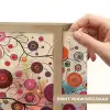 Boom - Paars - Abstract - Kunst Light Box met batterij (Wandlamp) middel -USP_websiteprintNL