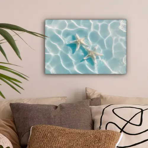 Zeesterren - Golvend water - Rustgevend canvas 2cm klein -sfeer1