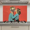 Vrouw - Retro - Discobal - Kus keuken achterwand spatscherm klein -3d_website