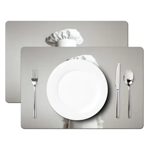 Hond - Wit - Kok Placemat vinyl groot -zzsfeer2_Kitchenyeah-website
