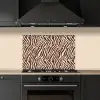 Zebra - Patroon - Zwart - Wit keuken achterwand spatscherm klein 900 -sfeer1