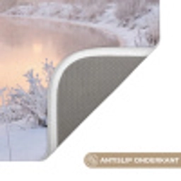 Rivier - Winter - Landschap - Sneeuw - Zonsopgang Badmat klein -USP_AntislipNL