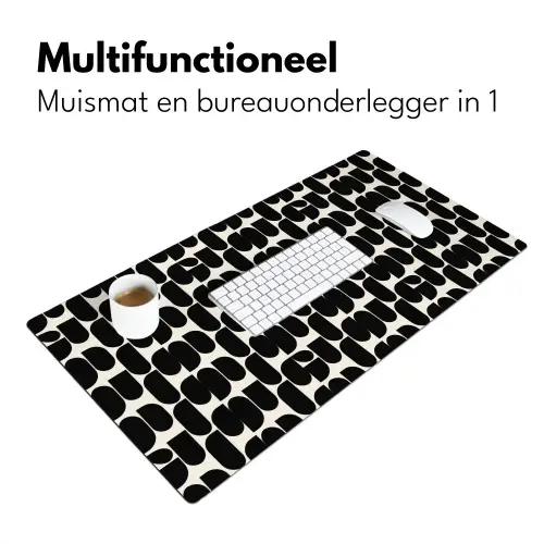 Modern - Patroon - Zwart Muismat XXL klein 681 -sfeer4