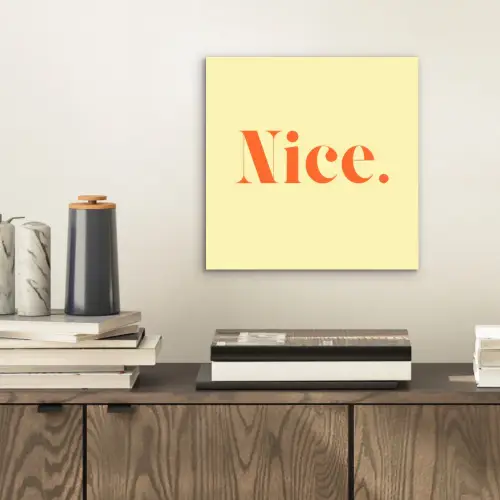 Nice - Oranje - Geel - Minimalistisch aluminium wit klein -sfeer1