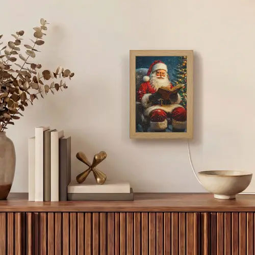 Kerstman - Kerst - Winter - Kerstboom Light Box met kabel (Tafellamp) klein -sfeer2