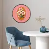 Illustratie - Bloemen - Rand - Roze Fotolijst rond zonder passe partout klein -sfeer2