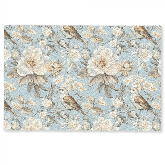 Botanisch - Zangvogel - Blauw Deurmat klein 898 -zkaufland3d