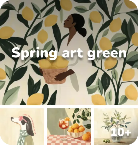 Spring art green