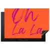 Oh la la - Oranje - Roze - Grafisch Inductie beschermer vinyl 3mm klein -3d