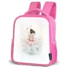 Ballerinafee in bloemenlicht Kinderrugzak - Roze middel -schuin
