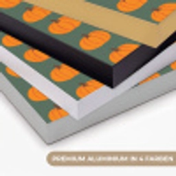 Pompoen - Patroon - Oranje Textielframe zwart klein 947 -USP_kleurenDE