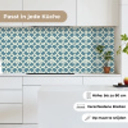 Patroon - Symmetrisch - Blauw keuken achterwand 2 middel 871 -sfeer4_DE