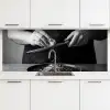 Kaas - Pasta - Rasp keuken achterwand 2 middel -3d