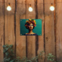 Vrouw - Hoodtooi - Tropisch - Fruit - Druiven tuinposter los doek klein -sfeer1